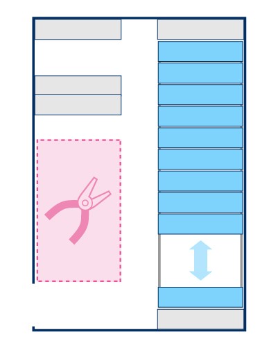 作業スペースを確保