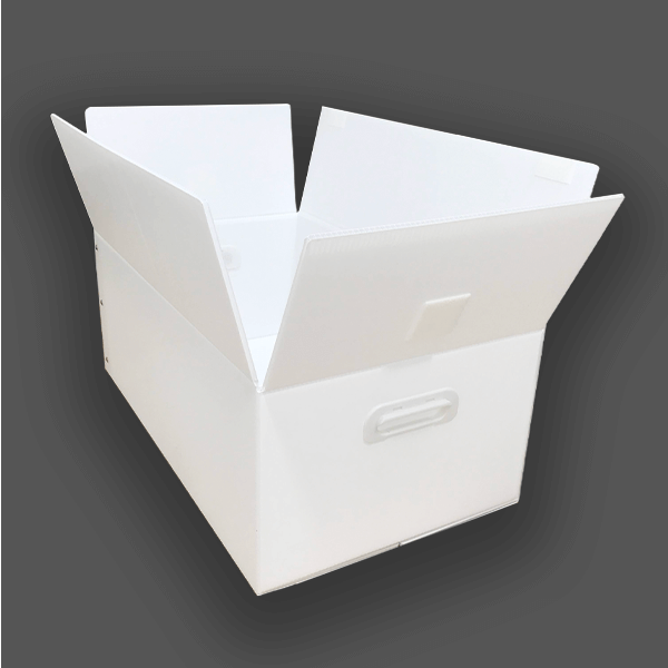 【在庫一掃セール】プラダンBOX A式 プラダンケース 570×340×h230 ホワイト 5個セット