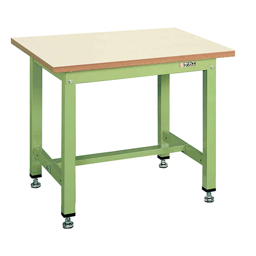 中量作業台 グリーン KT-383IG メラミン天板【返品不可】