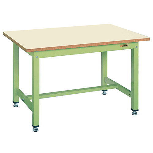 中量作業台 グリーン KT-483IG メラミン天板【返品不可】