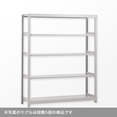 転倒防止ベース付きスチールラック SOシリーズ 耐荷重200kg/段 ホワイトグレー 高さ700×横幅1800×奥行600×7段(枚) 単体形式